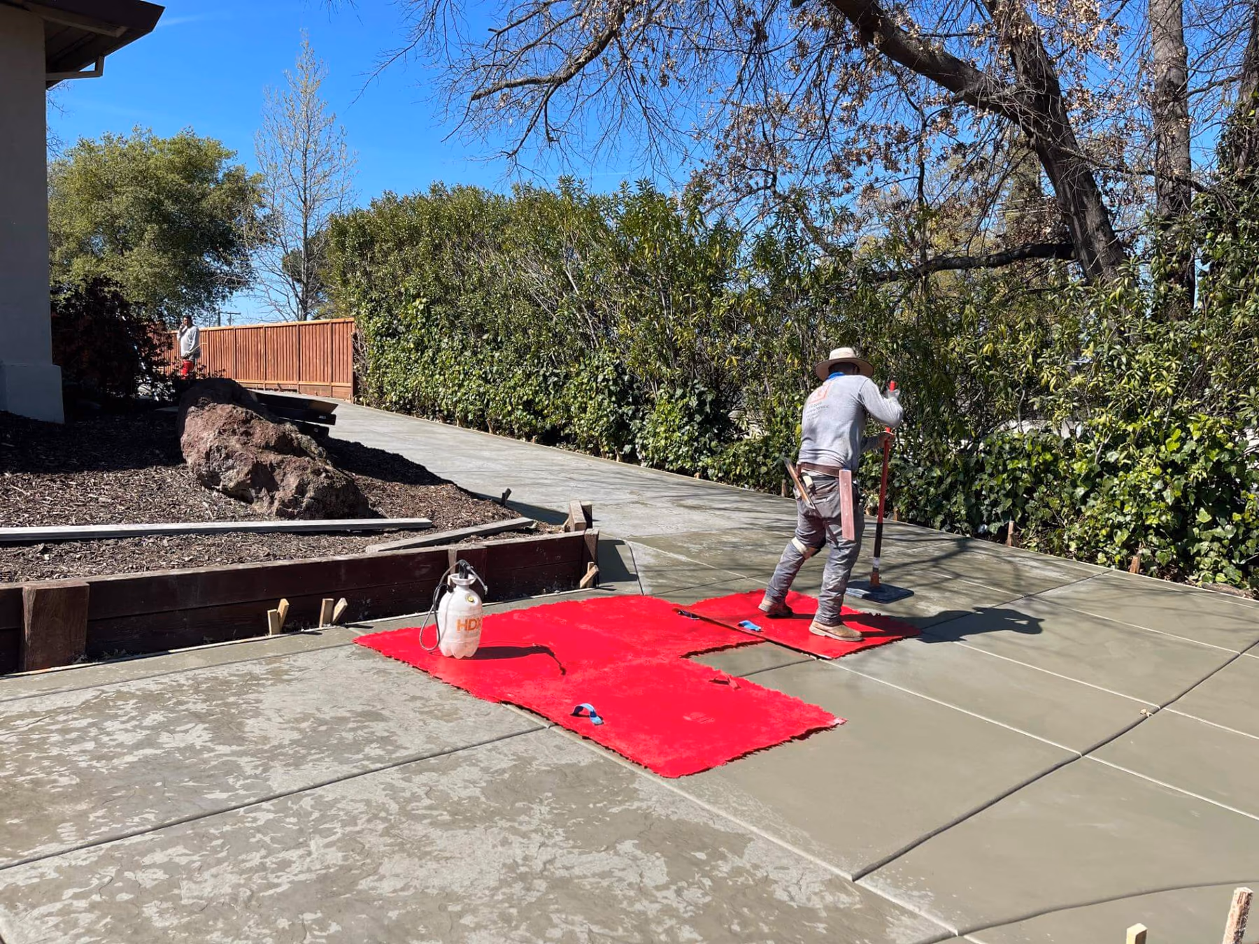Side walkway installed at a Sacramento home